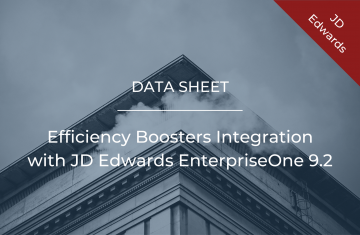 Efficiency Boosters Integration with JD Edwards EnterpriseOne 9.2