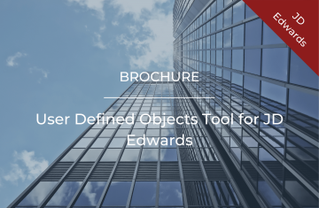 User Defined Objects Tool for JD Edwards