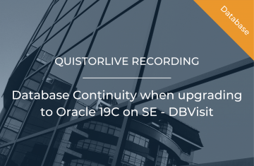 Database Continuity when upgrading to Oracle 19C on SE -DBVisit